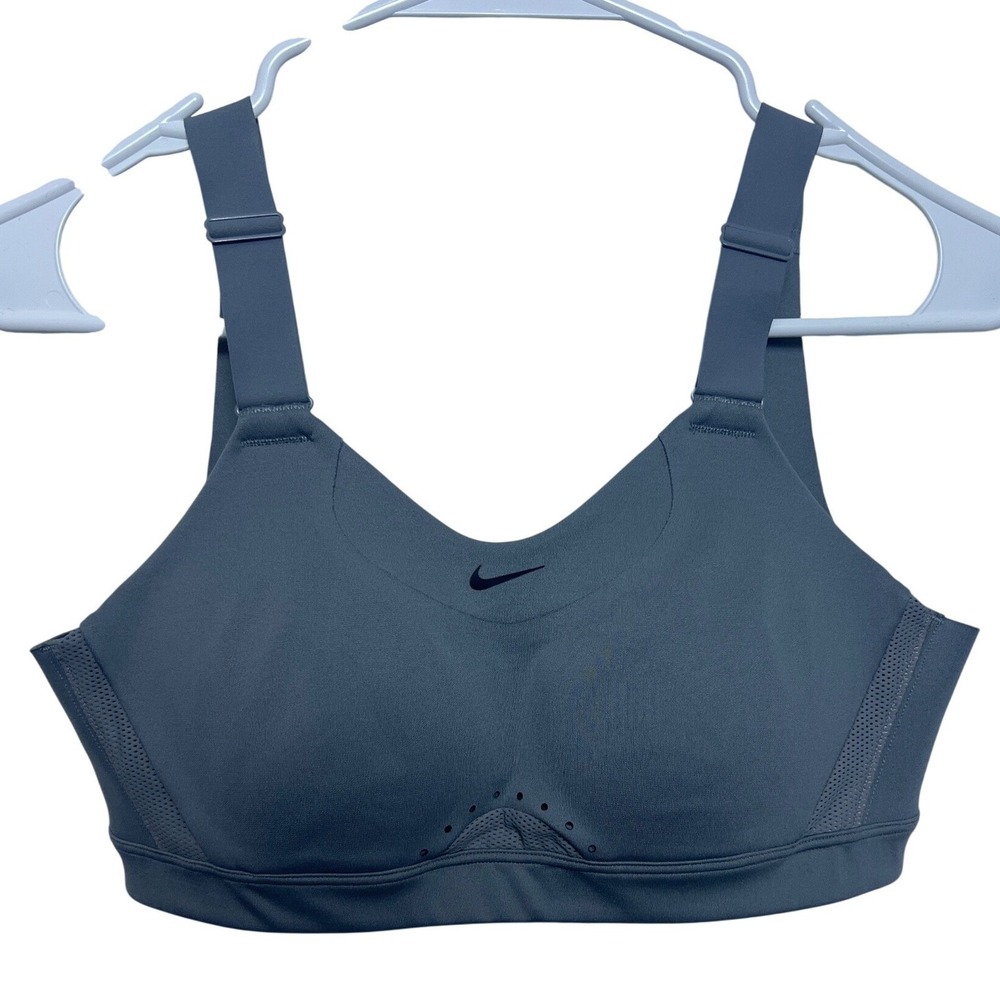 Nike Alpha High Support Sports Bra Iron Grey Dri fit  Womens S (A-C)t Yoga Run